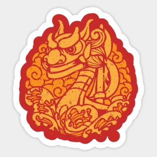 King of Red Lions Sticker